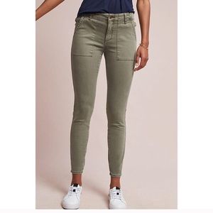 Anthropologie Green Skinny Chino Pants